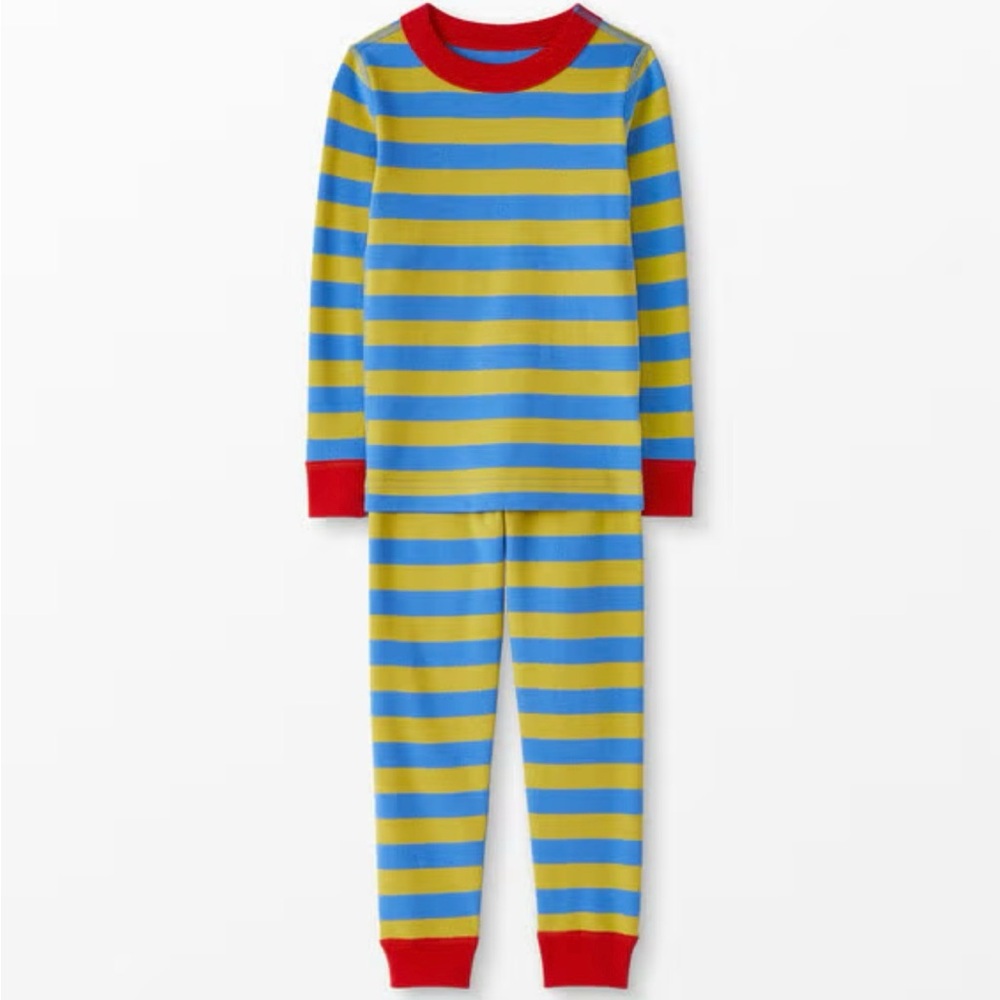 Hanna Andersson Striped Long John Pajama Set